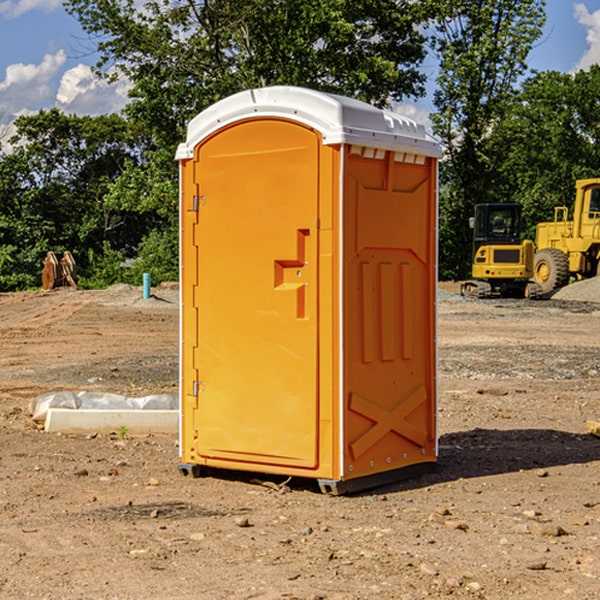 how often are the portable restrooms cleaned and serviced during a rental period in Rockvale IL